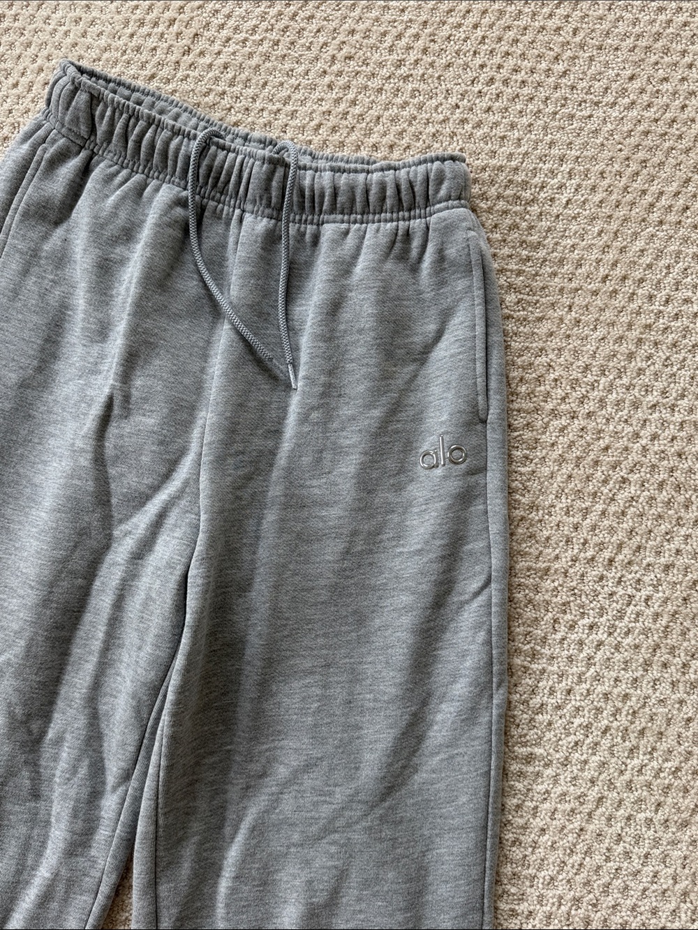 ALO Yoga Heather Grey Drawstring Joggers